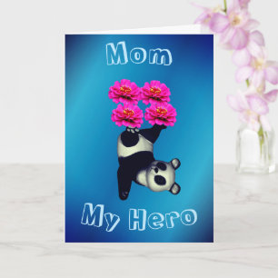 Mama Meine Heldin juggling Panda Mother's Day Card Karte