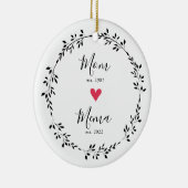 Mama | Mema Year Est. Keramik Ornament (Rechts)