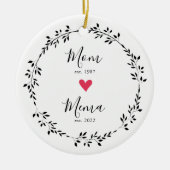 Mama | Mema Year Est. Keramik Ornament (Vorne)