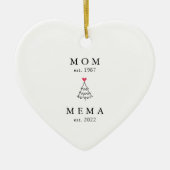 Mama | Mema Year Est. Weihnachtsschmuck Keramik (Vorne)