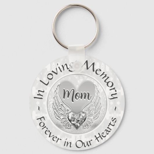 Mama Memorial Heart Keychain Schlüsselanhänger (Vorderseite)