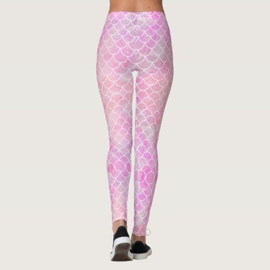 Mama Mermaid Pattern Leggings (Rückseite)