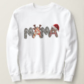 Mama Merry Christmas Leopard & Plaid Holiday Shirt (Design vorne)