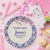 Mama Mia Baby Shower Cherry Blossoms Pappteller (Party)