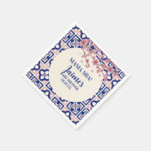 Mama Mia Baby Shower Cherry Blossoms Serviette (Ecke)