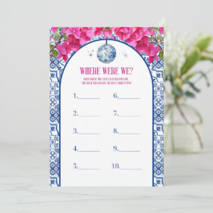 Mama Mia Hen Party wo wir Spielkarten spielten Einladung