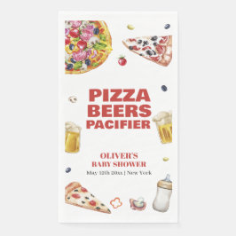 Mama Mia Italian Pizza Beer Schnuller Baby Shower Serviette