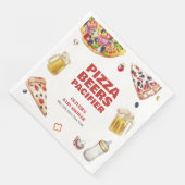 Mama Mia Pizza Beer Schnuller Baby Shower Serviette (Ecke)