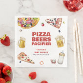 Mama Mia Pizza Beer Schnuller Baby Shower Serviette (Beispiel)