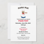 Mama Mia Pizza Fest Koch Pizza Pizza Einladung (Rückseite)