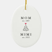 Mama | Mimi Jahr Osten. Weihnachten Keramik Ornament (Vorne)