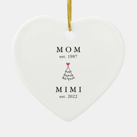 Mama | Mimi Jahr Osten. Weihnachtsschmuck Keramik (Vorne)