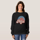 Mama Mini 4. Juli Usa Flag Regenbogen Mama Daughte Sweatshirt (Vorne ganz)