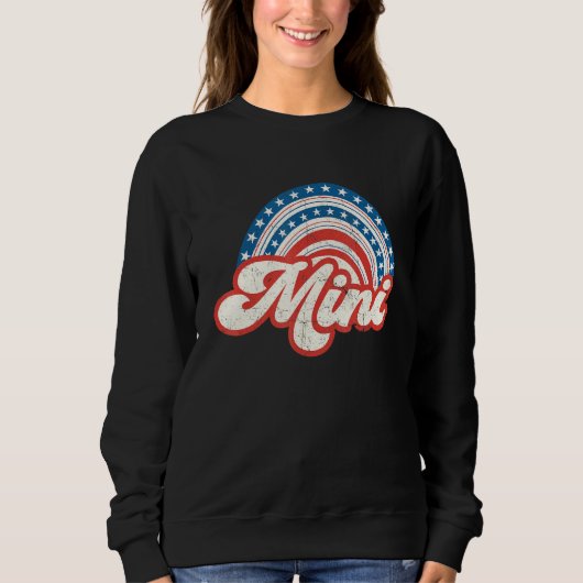 Mama Mini 4. Juli Usa Flag Regenbogen Mama Daughte Sweatshirt (Vorderseite)