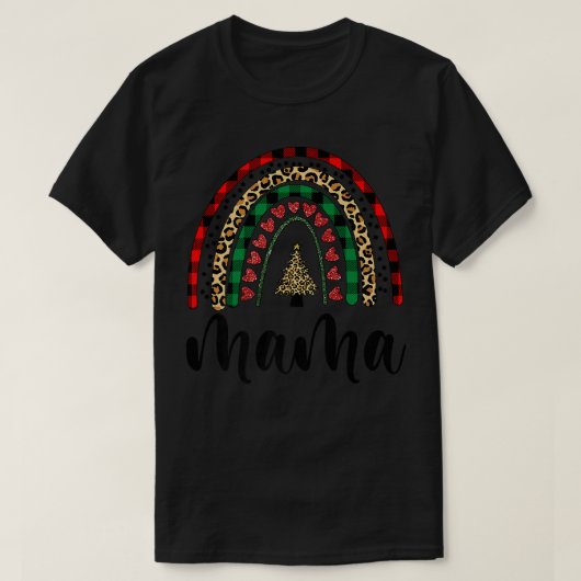Mama Mini Boho Christmas Rainbow Mutter Tochter M T-Shirt (Design vorne)