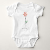 Mama Mini-Matching Benutzerdefinierte Wildblume Baby Strampler (Vorderseite)