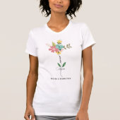 Mama Mini-Matching Benutzerdefinierte Wildblume T-Shirt (Vorderseite)