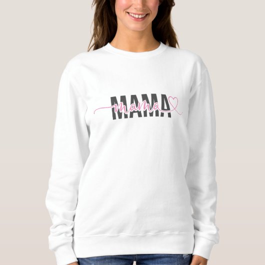 Mama Mini Modern Valentine's and Mother's Day Sweatshirt (Vorderseite)