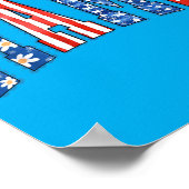 Mama Mini Niedlich 4. Juli Mutter Kinder Amerikani Poster (Ecke)