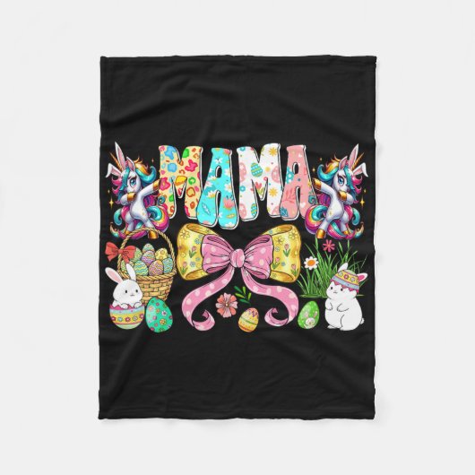Mama Mini Ostern passend Mama Hase Ostertag Fleecedecke (Vorderseite)