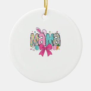 Mama Mini Ostern passendes Mama Bunny Ostertag T- Keramik Ornament