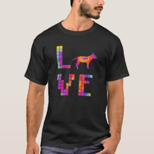 Mama Miniatur Bull Terrier Dog Pixel Art T-Shirt