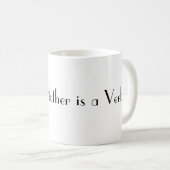 Mama | Minimale Chic-Tasse und Blume Kaffeetasse (VorderseiteRechts)