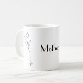 Mama | Minimale Chic-Tasse und Blume Kaffeetasse (Vorderseite Links)