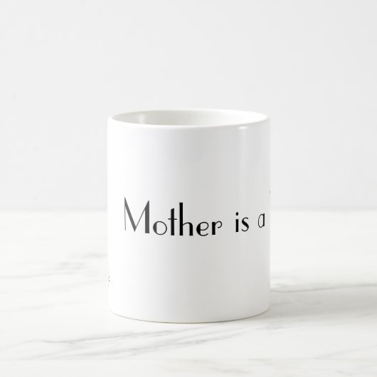 Mama | Minimale Chic-Tasse und Blume Kaffeetasse (Mittel)