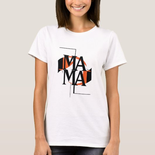 Mama Minimalistisch T-Shirt (Vorderseite)