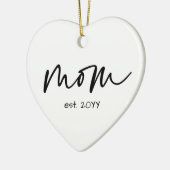 Mama Minimalistisches Typografie-Geschenk Keramik Ornament (Links)