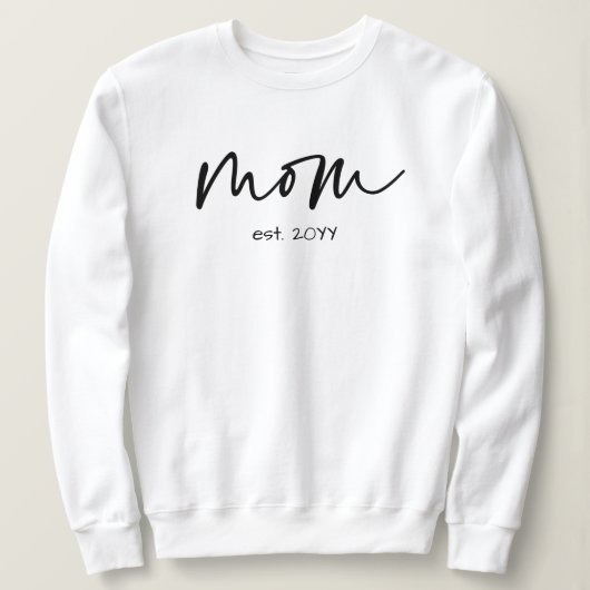 Mama Minimalistisches Typografie-Geschenk Sweatshirt (Design vorne)