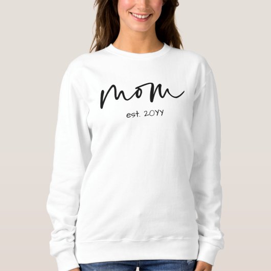 Mama Minimalistisches Typografie-Geschenk Sweatshirt (Vorderseite)