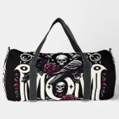 Mama mit 2 Ravens und Schädeln Duffle Bag (Vorderseite)