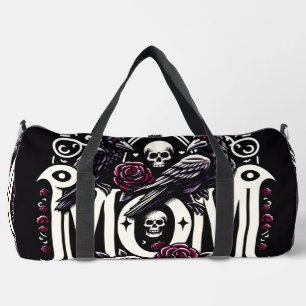 Mama mit 2 Ravens und Schädeln Duffle Bag