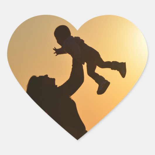 Mama mit Baby-Heart-Aufklebern Herz-Aufkleber (Vorderseite)