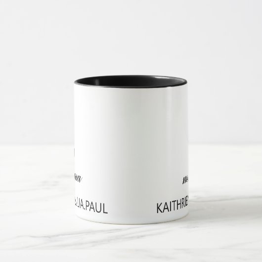 Mama mit benutzerdefinierten Kindern Name Mutterta Tasse (Zentrum)