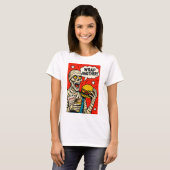 Mama mit Big Burger - Klassische Pop Kunst T-Shirt (Vorne ganz)
