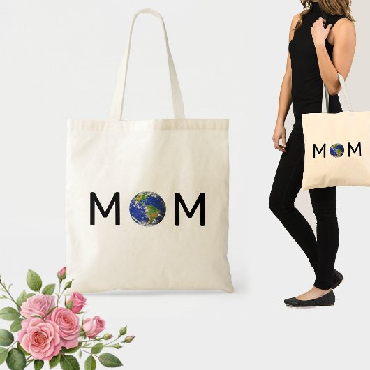 Mama mit dem Planeten Erde Tragetasche