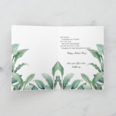 Mama mit den tropischen Liebe-Grün- und Gold-Blätt Karte (Innenseite)