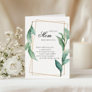 Mama mit den tropischen Liebe-Grün- und Gold-Blätt Karte