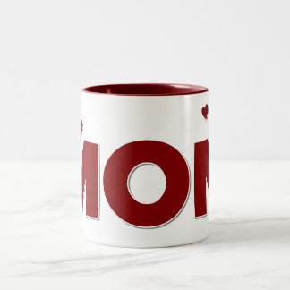 Mama mit der kleinen Herz-Tasse Zweifarbige Tasse