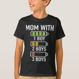 Mama mit drei Boys Akku leer - Mama mit 3 so T-Shirt