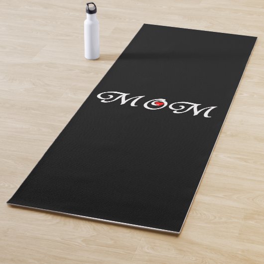 Mama mit einem roten Herz Yogamatte (Beispiel)