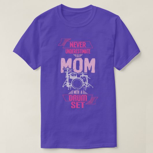 Mama mit einem Trommel-Set T-Shirt (Design vorne)