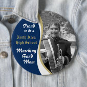 Mama mit Foto Blue Gold Button (Beispiel)