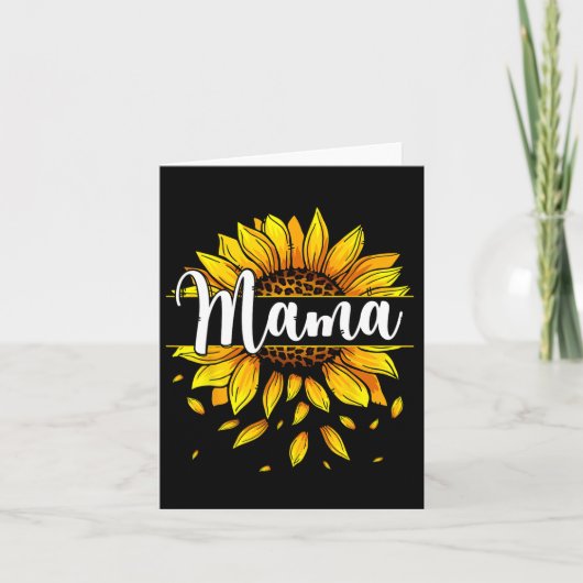 Mama mit gelben blühenden Müttern Karte (Vorderseite)