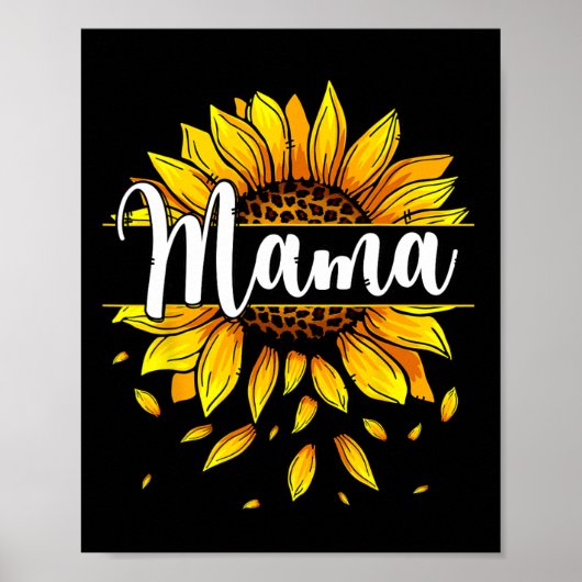 Mama mit gelben blühenden Müttern Poster (Vorne)