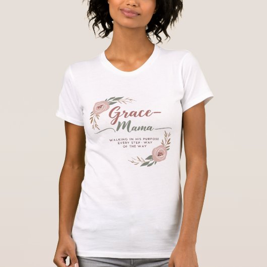 Mama mit Grace gefüllt - Eleganter Christlicher T T-Shirt (Vorderseite)