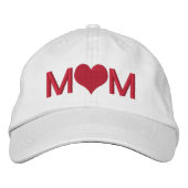 Mama mit Herz Bestickte Baseballkappe (Vorderseite)